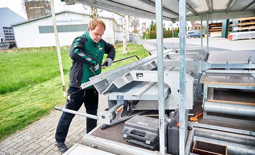 Die mobile Bauklemptnerei der Stallkamp Dachdeckerei und Zimmerei